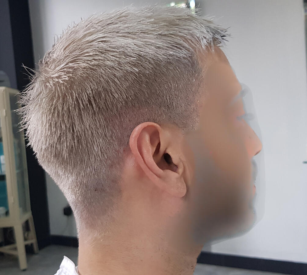 Men’s precision haircut at Studio on Willoughby hair salon